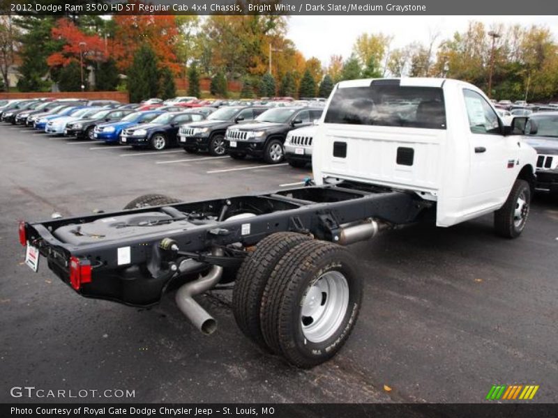 Bright White / Dark Slate/Medium Graystone 2012 Dodge Ram 3500 HD ST Regular Cab 4x4 Chassis