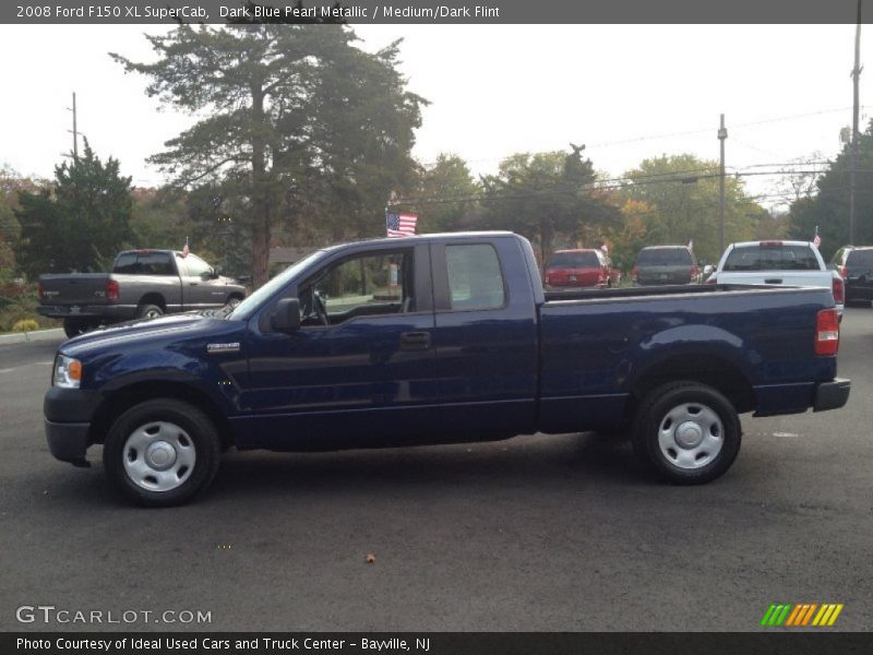 Dark Blue Pearl Metallic / Medium/Dark Flint 2008 Ford F150 XL SuperCab