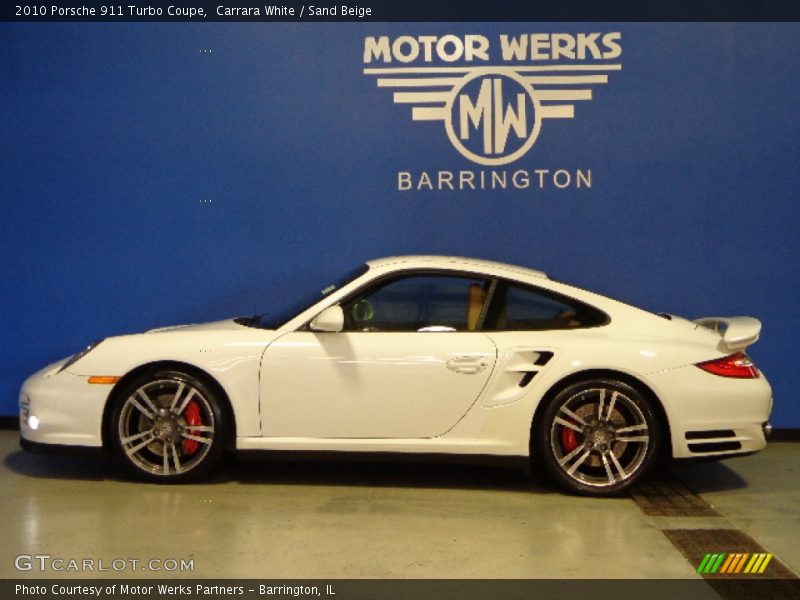 Carrara White / Sand Beige 2010 Porsche 911 Turbo Coupe