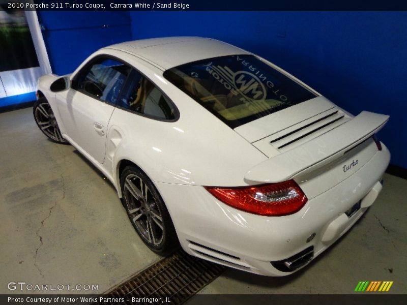 Carrara White / Sand Beige 2010 Porsche 911 Turbo Coupe