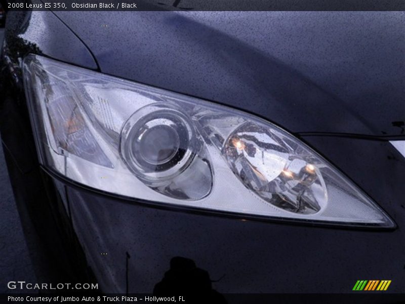 Obsidian Black / Black 2008 Lexus ES 350