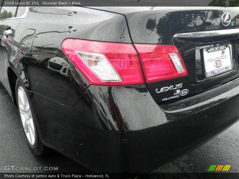 Obsidian Black / Black 2008 Lexus ES 350