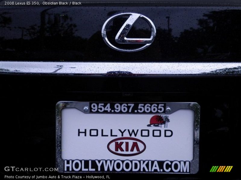 Obsidian Black / Black 2008 Lexus ES 350