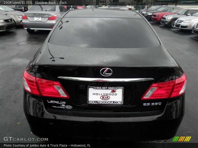 Obsidian Black / Black 2008 Lexus ES 350