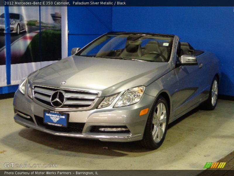 Palladium Silver Metallic / Black 2012 Mercedes-Benz E 350 Cabriolet