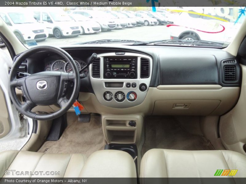 Classic White / Medium Pebble Beige 2004 Mazda Tribute ES V6 4WD