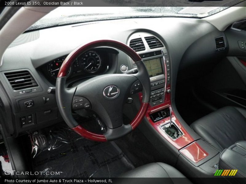 Obsidian Black / Black 2008 Lexus ES 350