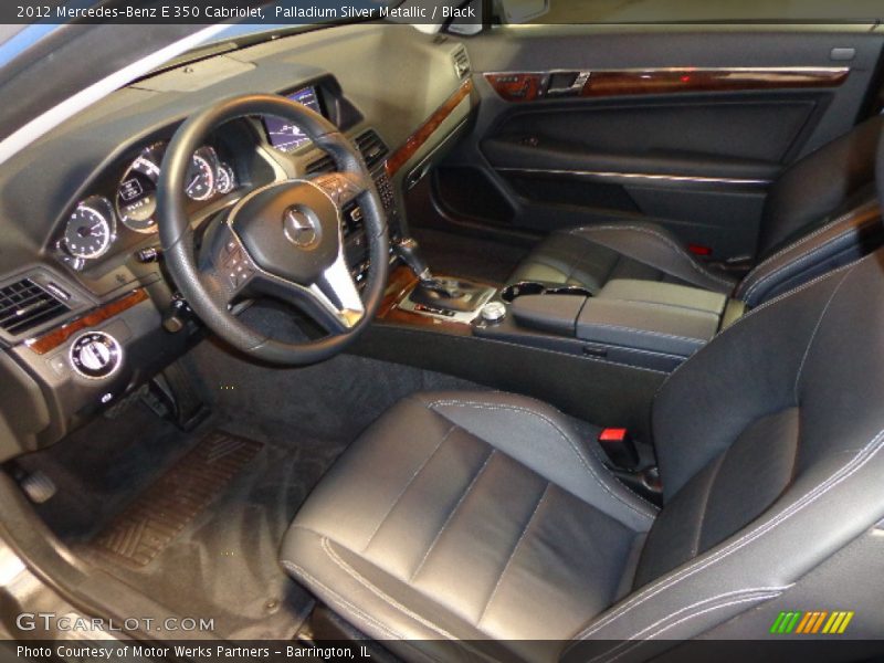 Palladium Silver Metallic / Black 2012 Mercedes-Benz E 350 Cabriolet