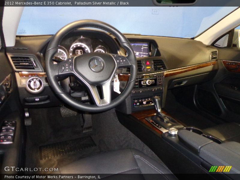 Palladium Silver Metallic / Black 2012 Mercedes-Benz E 350 Cabriolet