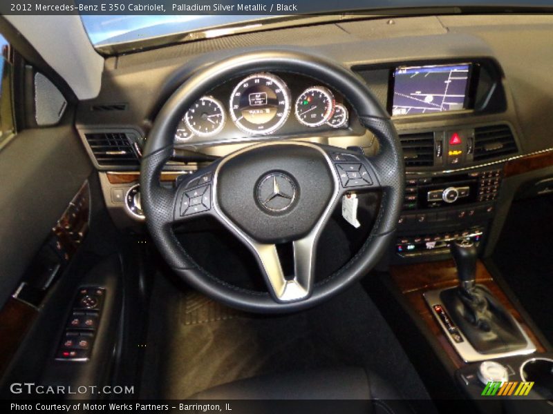 Palladium Silver Metallic / Black 2012 Mercedes-Benz E 350 Cabriolet