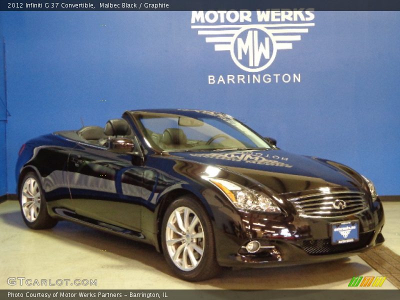 Malbec Black / Graphite 2012 Infiniti G 37 Convertible