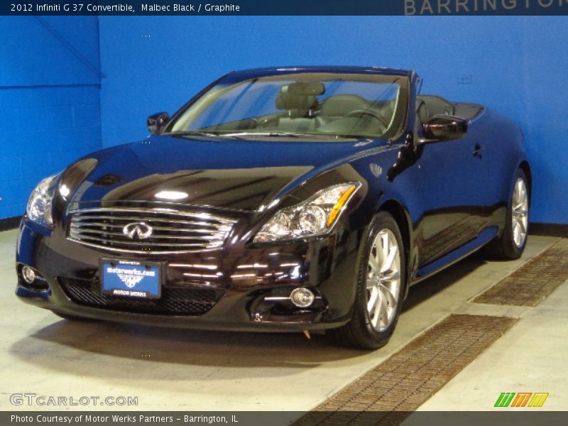 Malbec Black / Graphite 2012 Infiniti G 37 Convertible