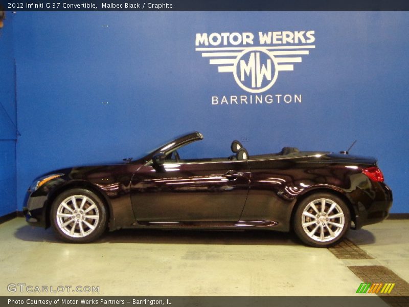 Malbec Black / Graphite 2012 Infiniti G 37 Convertible