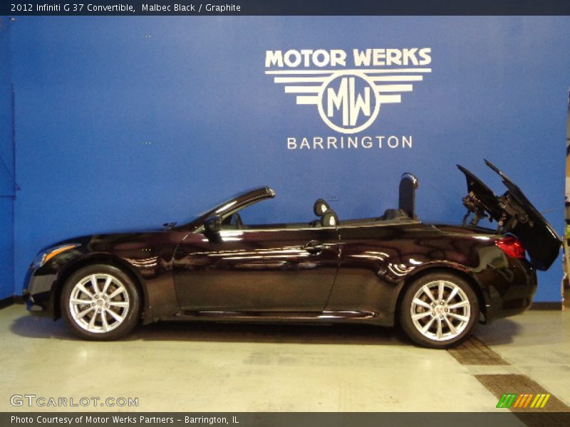 Malbec Black / Graphite 2012 Infiniti G 37 Convertible