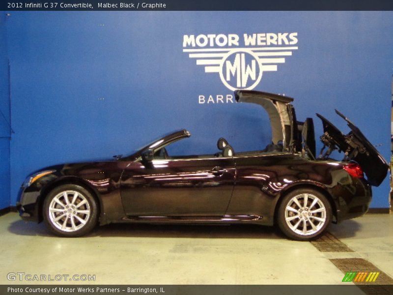 Malbec Black / Graphite 2012 Infiniti G 37 Convertible
