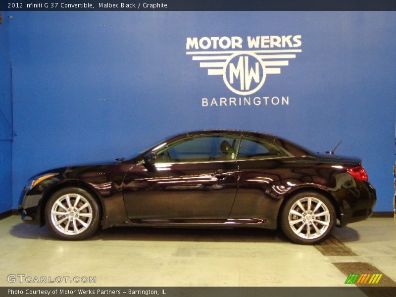 Malbec Black / Graphite 2012 Infiniti G 37 Convertible