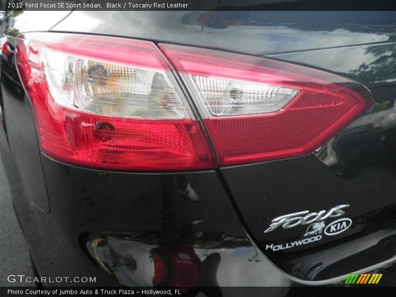 Black / Tuscany Red Leather 2012 Ford Focus SE Sport Sedan