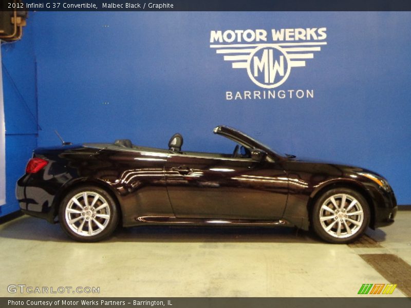 Malbec Black / Graphite 2012 Infiniti G 37 Convertible