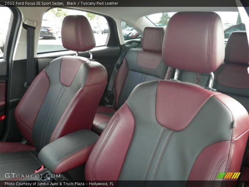  2012 Focus SE Sport Sedan Tuscany Red Leather Interior