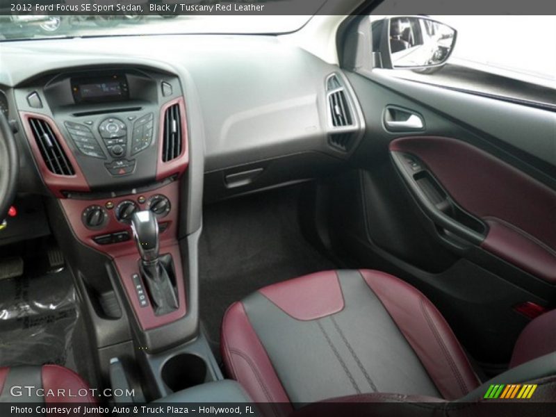  2012 Focus SE Sport Sedan Tuscany Red Leather Interior