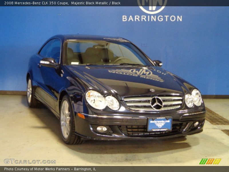 Majestic Black Metallic / Black 2008 Mercedes-Benz CLK 350 Coupe