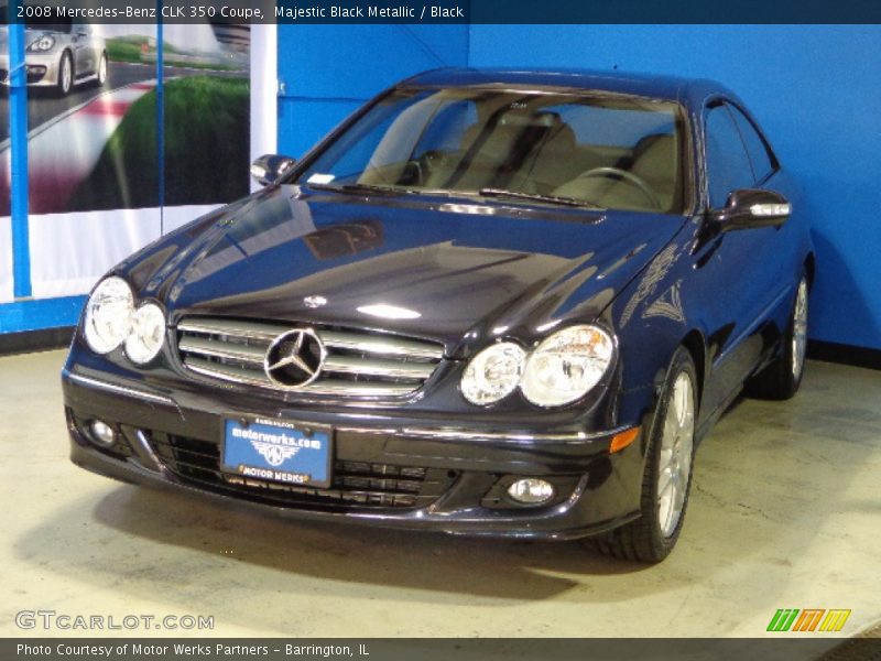 Majestic Black Metallic / Black 2008 Mercedes-Benz CLK 350 Coupe