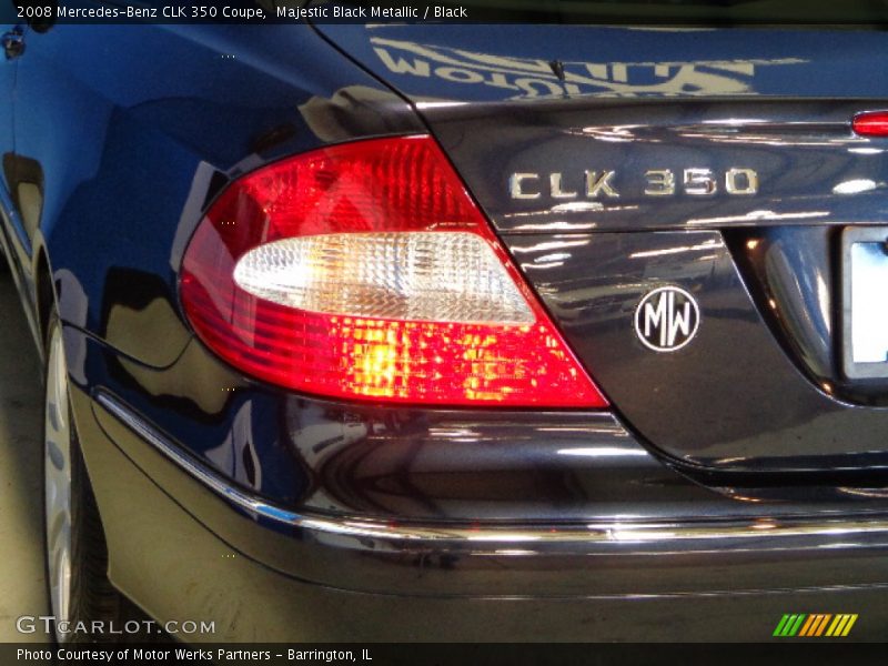 Majestic Black Metallic / Black 2008 Mercedes-Benz CLK 350 Coupe