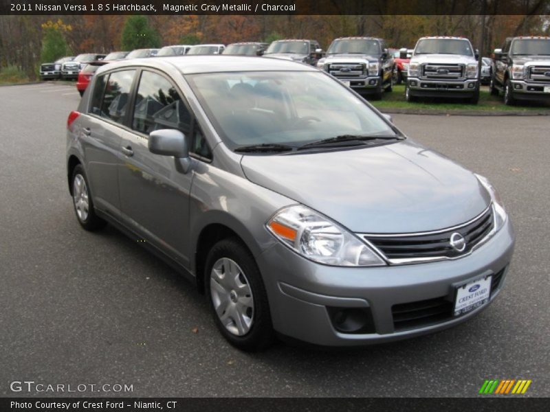 Magnetic Gray Metallic / Charcoal 2011 Nissan Versa 1.8 S Hatchback