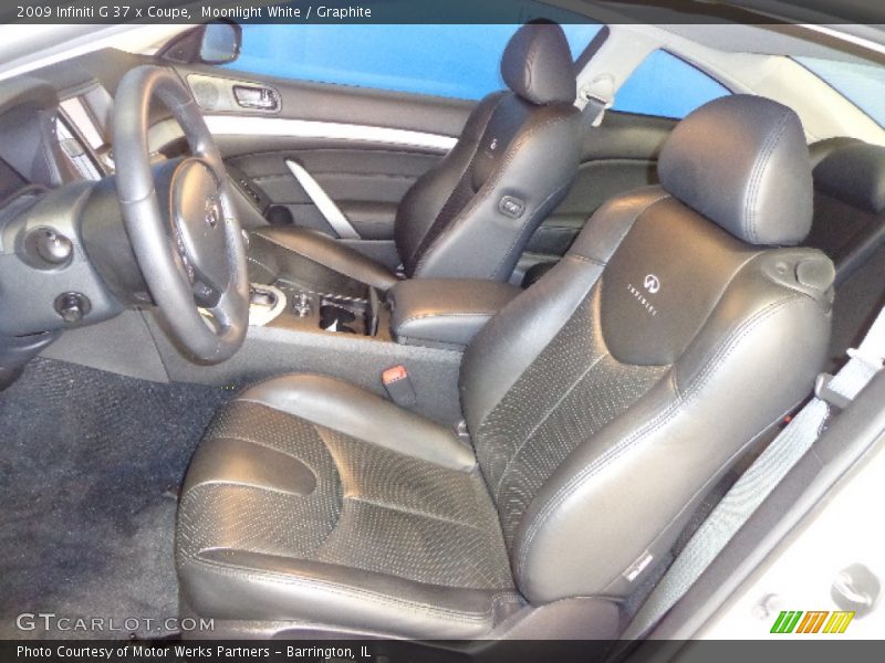 Moonlight White / Graphite 2009 Infiniti G 37 x Coupe