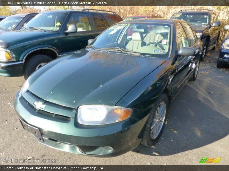 Dark Green Metallic / Neutral 2004 Chevrolet Cavalier Sedan