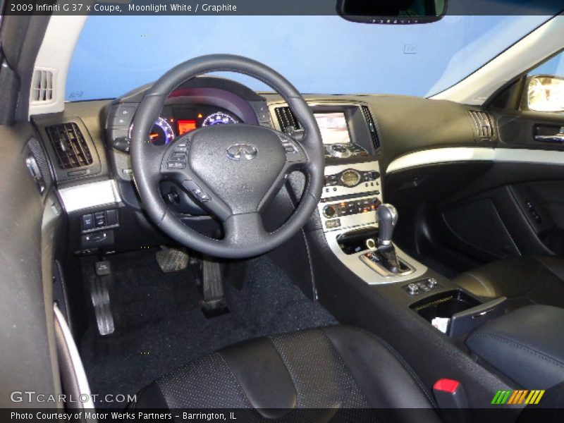 Moonlight White / Graphite 2009 Infiniti G 37 x Coupe