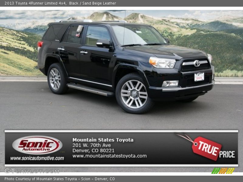 Black / Sand Beige Leather 2013 Toyota 4Runner Limited 4x4