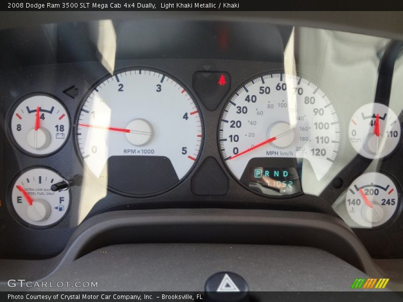 Light Khaki Metallic / Khaki 2008 Dodge Ram 3500 SLT Mega Cab 4x4 Dually