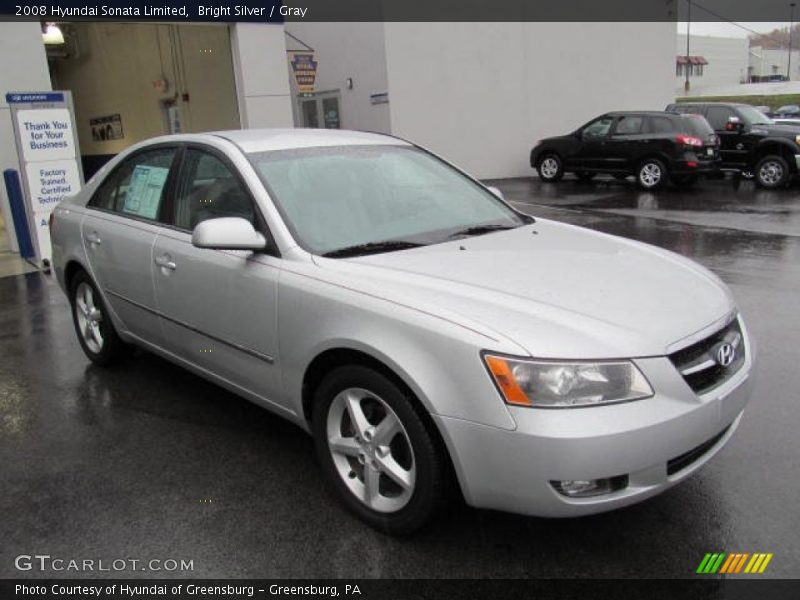 Bright Silver / Gray 2008 Hyundai Sonata Limited