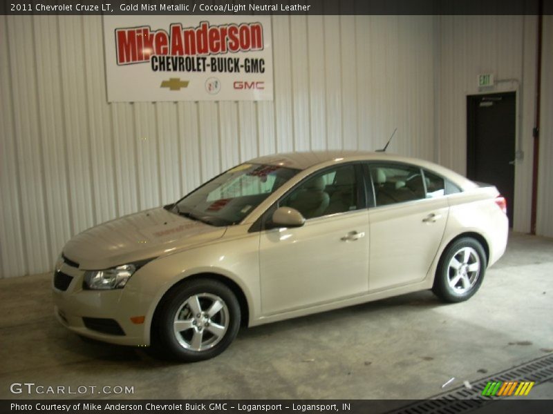 Gold Mist Metallic / Cocoa/Light Neutral Leather 2011 Chevrolet Cruze LT