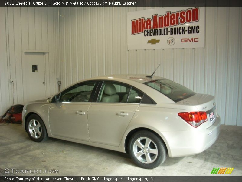 Gold Mist Metallic / Cocoa/Light Neutral Leather 2011 Chevrolet Cruze LT