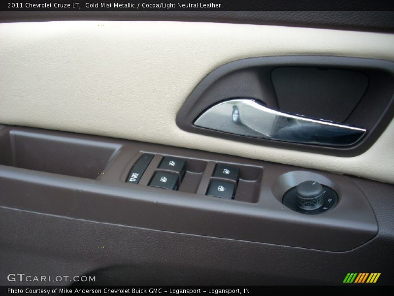 Gold Mist Metallic / Cocoa/Light Neutral Leather 2011 Chevrolet Cruze LT