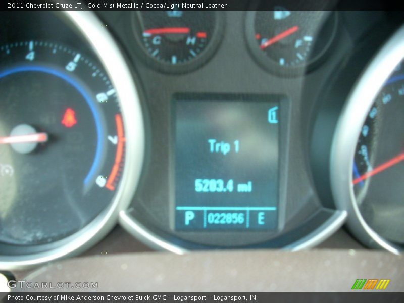 Gold Mist Metallic / Cocoa/Light Neutral Leather 2011 Chevrolet Cruze LT