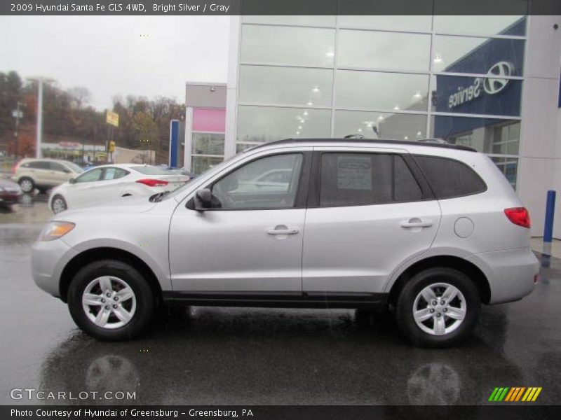 Bright Silver / Gray 2009 Hyundai Santa Fe GLS 4WD