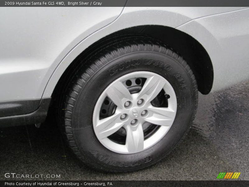 Bright Silver / Gray 2009 Hyundai Santa Fe GLS 4WD