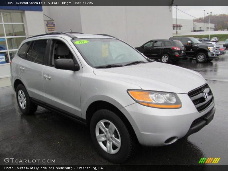 Bright Silver / Gray 2009 Hyundai Santa Fe GLS 4WD