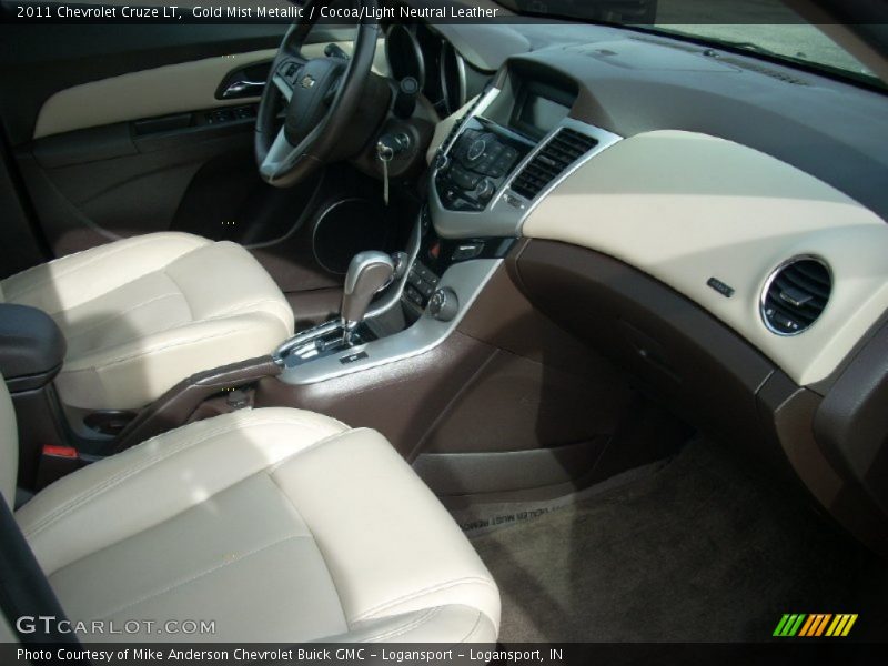 Gold Mist Metallic / Cocoa/Light Neutral Leather 2011 Chevrolet Cruze LT