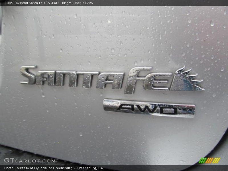 Bright Silver / Gray 2009 Hyundai Santa Fe GLS 4WD