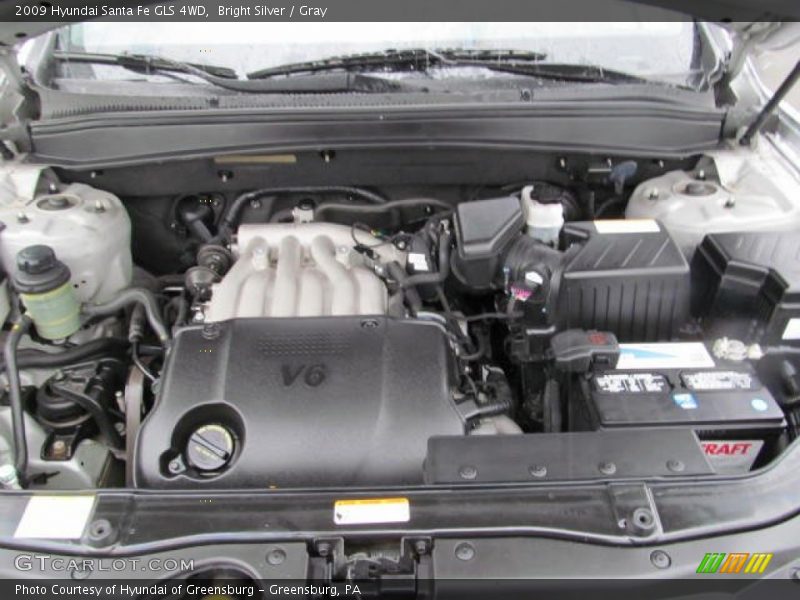 Bright Silver / Gray 2009 Hyundai Santa Fe GLS 4WD