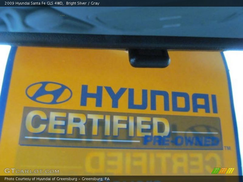 Bright Silver / Gray 2009 Hyundai Santa Fe GLS 4WD