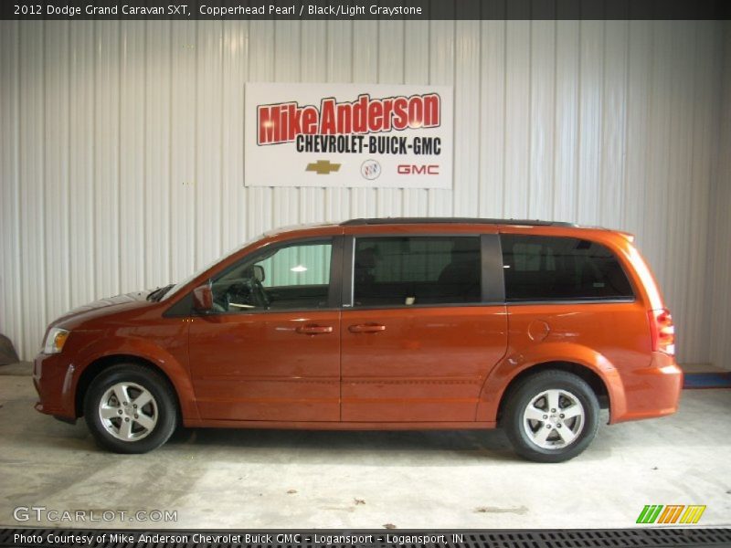 Copperhead Pearl / Black/Light Graystone 2012 Dodge Grand Caravan SXT