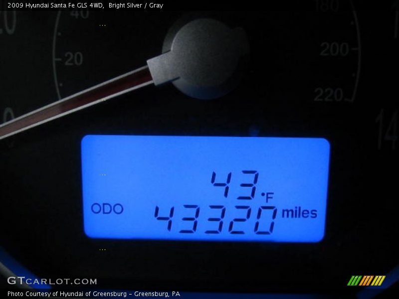 Bright Silver / Gray 2009 Hyundai Santa Fe GLS 4WD
