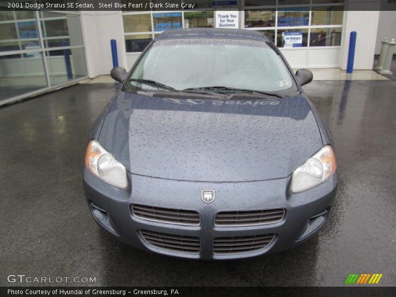 Steel Blue Pearl / Dark Slate Gray 2001 Dodge Stratus SE Sedan
