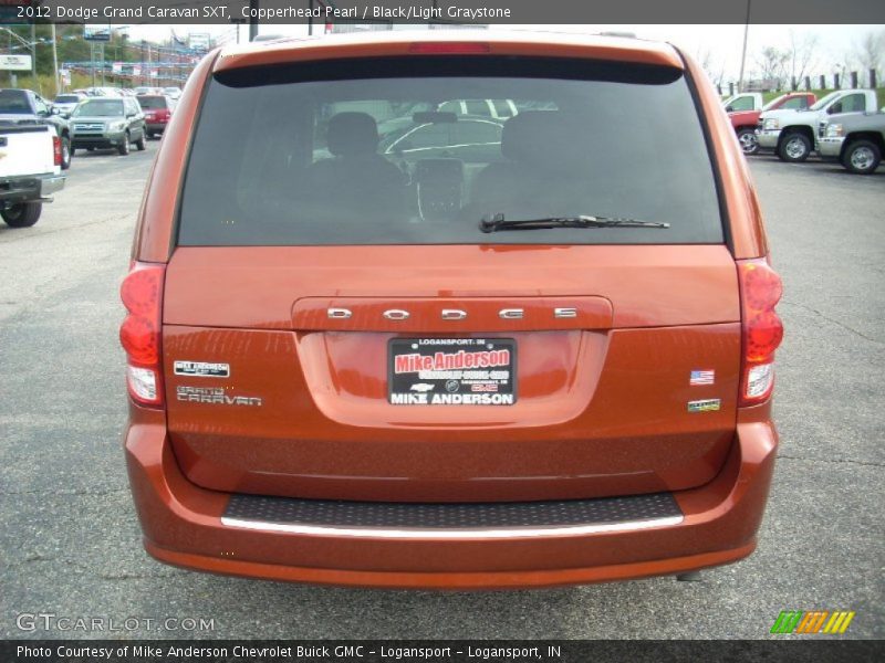 Copperhead Pearl / Black/Light Graystone 2012 Dodge Grand Caravan SXT