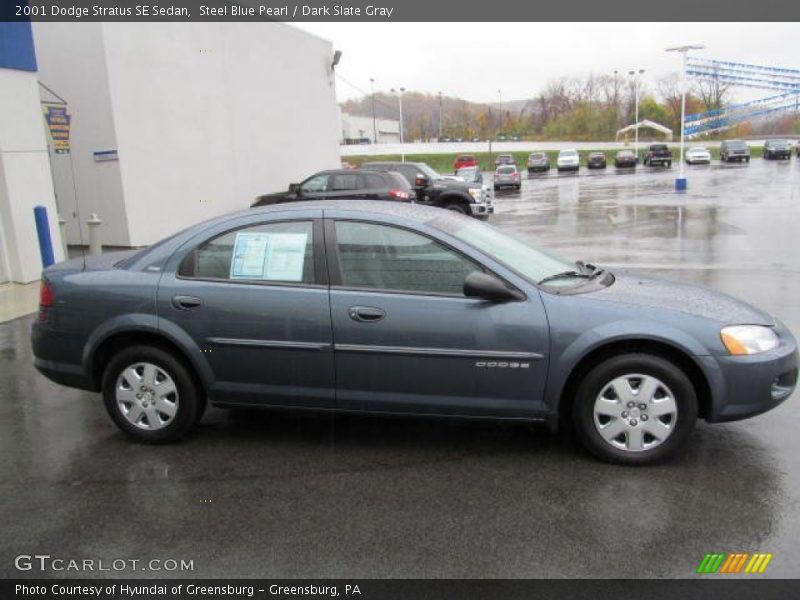 Steel Blue Pearl / Dark Slate Gray 2001 Dodge Stratus SE Sedan